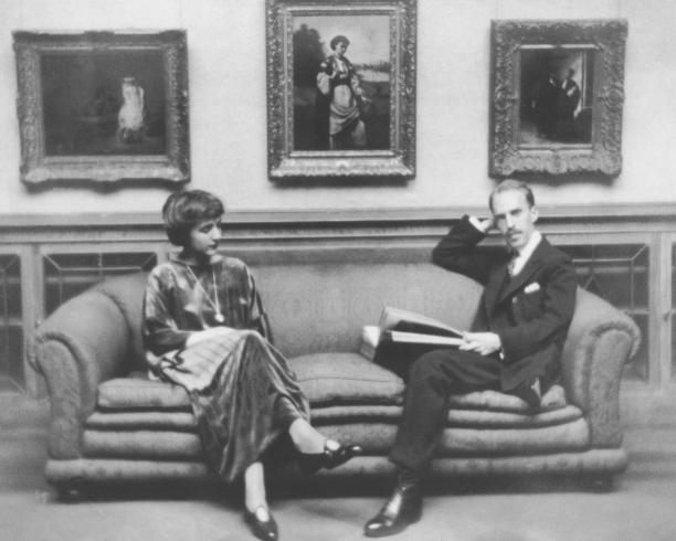 Photograph of Marjorie and Duncan Phillips in Main Gallery circa 1920