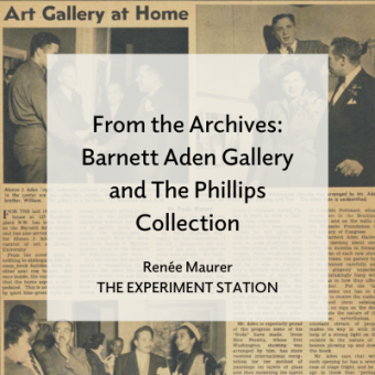 Promo for From the Archives: Barnett Aden Gallery and The Phillips Collection blog