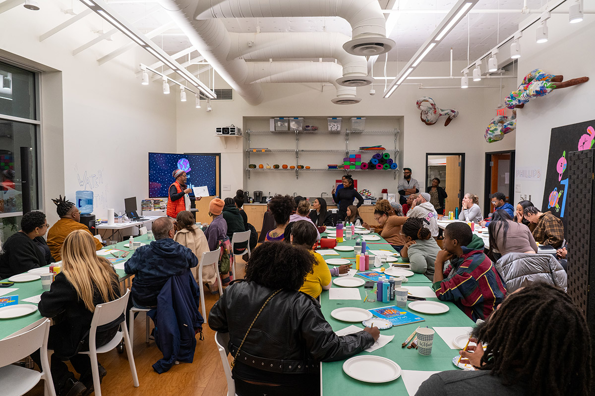 Art workshop led by Trap Bob at THEARC