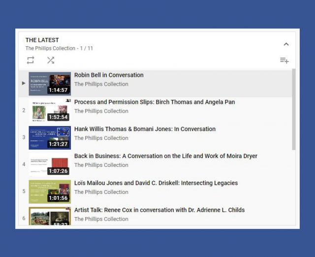 Screenshot of Phillips YouTube playlist