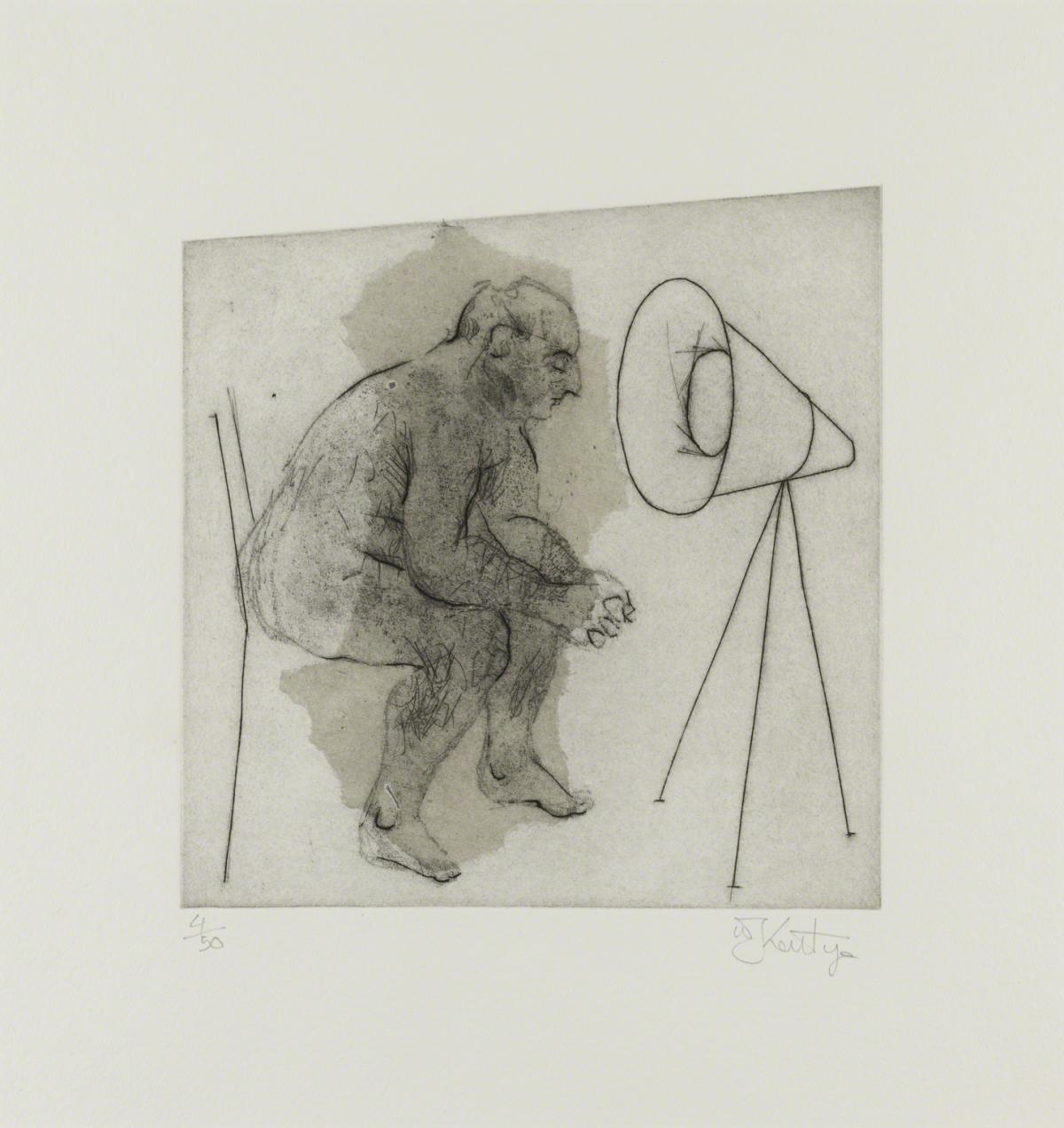 William Kentridge, Untitled (Artist Sitting), 1998