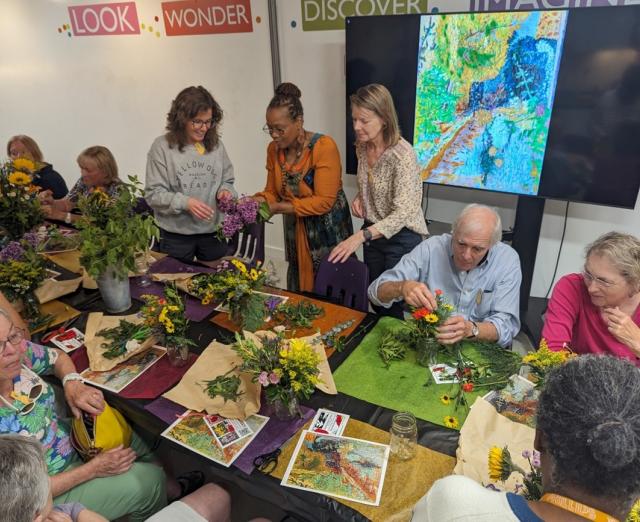 Karen Massalley wild flower arrangement workshop