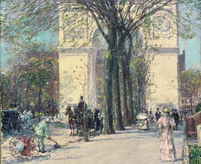 Childe Hassam Washington Arch painting