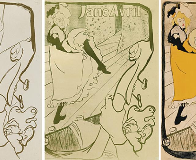 Jane Avril 1893_three versions_Toulouse-Lautrec