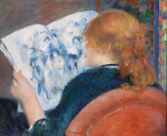 Pierre-Auguste Renoir, Young Woman Reading an Illustrated Journal, c. 1880