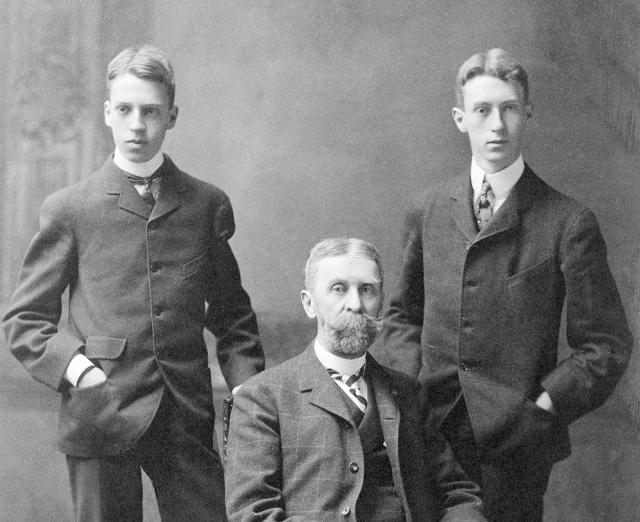 Duncan and James Phillips with their father, Major D.C. Phillips, c. 1900.