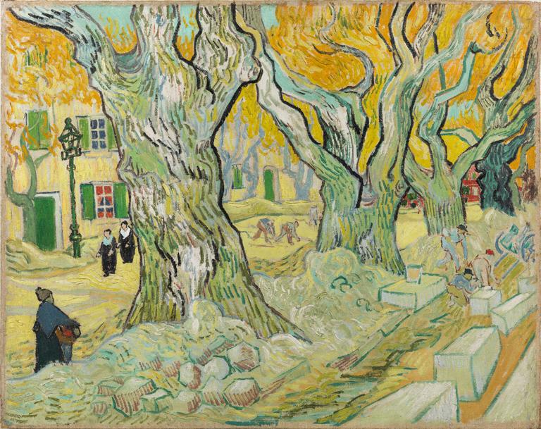 Vincent van Gogh, The Road Menders, 1889. Oil on canvas, 29 x 36 1/2 in. The Phillips Collection, Washington, D.C. Acquired 1949.
