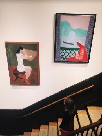Works by Milton Avery in the Phillips House stairwell.