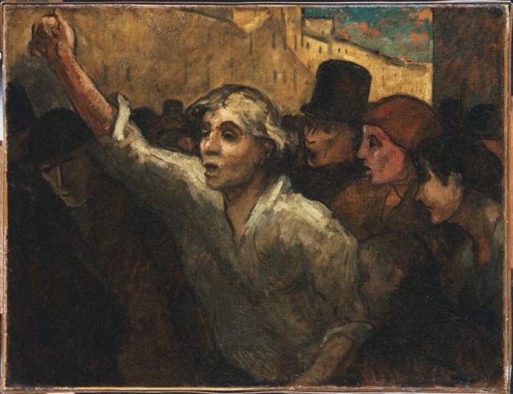 HonorÃ© Daumier, The Uprising, between 1848 and 1879. Oil on canvas, 34 1/2 x 44 1/2 in. The Phillips Collection, Washington, D.C. Acquired 1925