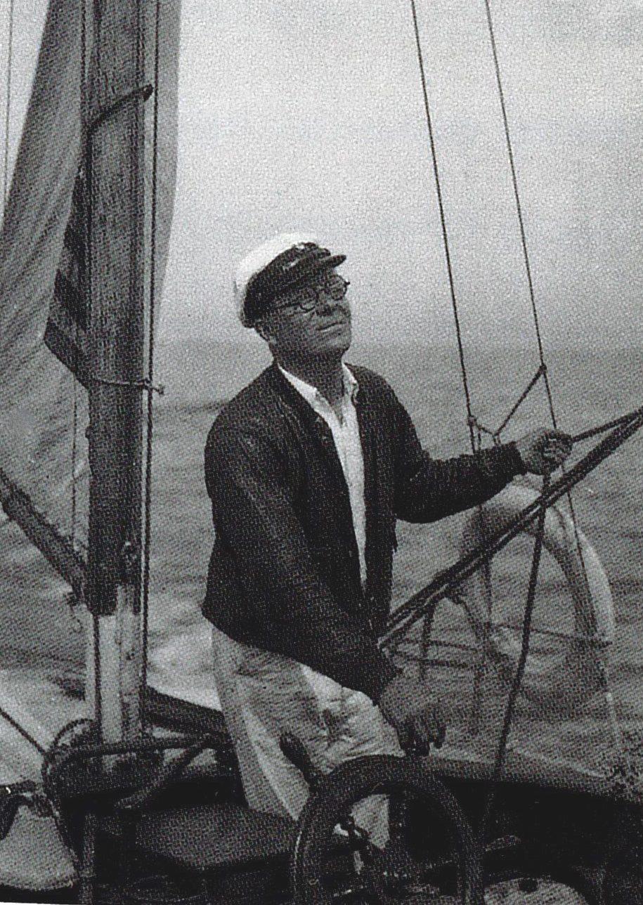 Photograph of Arthur Dove on board the Mona