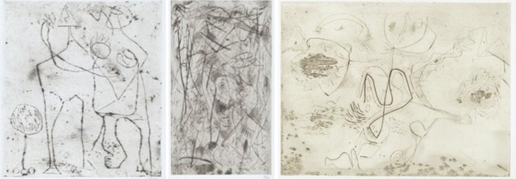 All works: Jackson Pollock, Untitled, 1944/45 (printed 1967)