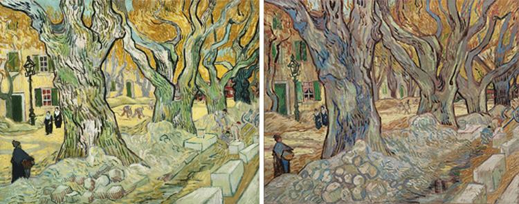 two paintings of the same subject by vincent van gogh side by side