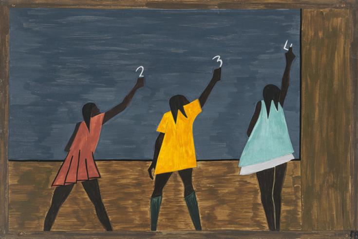 Jacob Lawrence The Migration Series, Panel no. 58: In the North the African American had more educational opportunities.