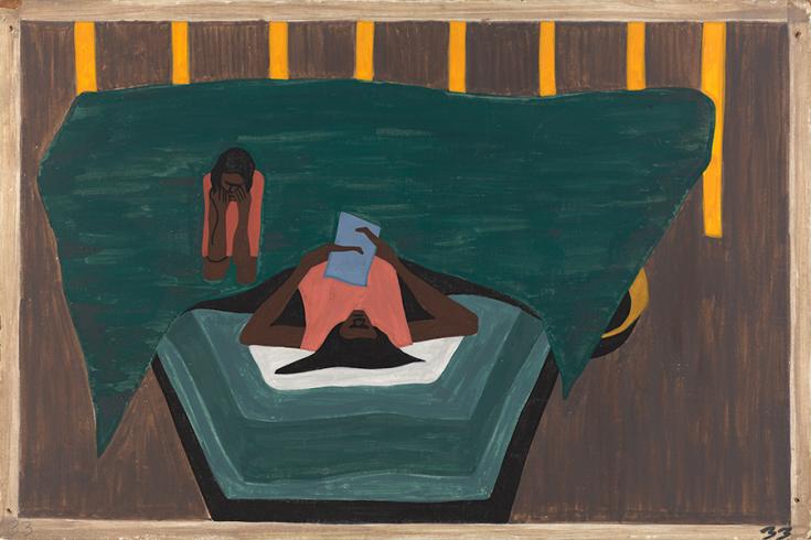 Jacob Lawrence The Migration Series Panel No 33