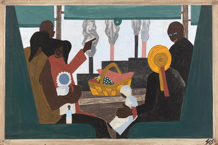 Jacob Lawrence The Migration Series Panel No 45